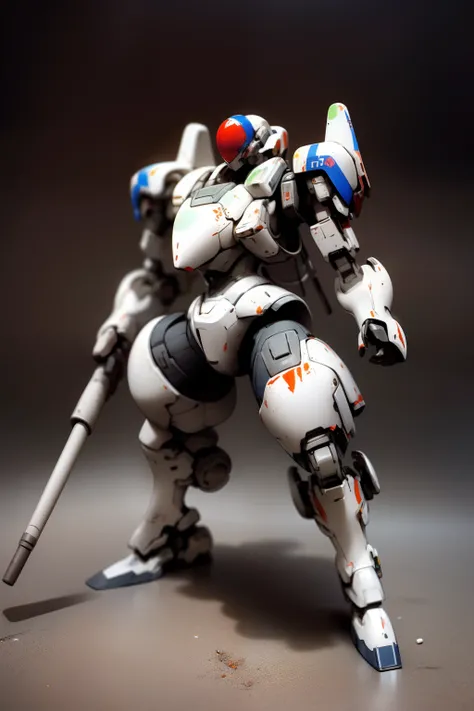 (masterpiece), best quality, 1robot, PD-802, There are various scratches on the armor, including deep and shallow scratches from being hit by bullets in battle.The metal is dirty with soot and smoke and shines dullly.It is a desolate wasteland, and the smo...