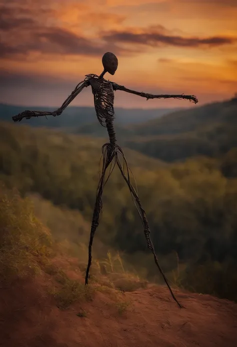 ashes in the form of a stickman