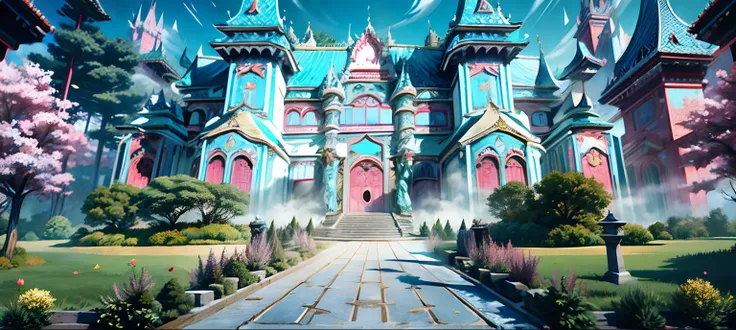 there is a large house with a lot of windows and a lot of trees, inside her surreal vr castle, vaporwave mansion, beautiful render of a fairytale, unreal 5 engine highlly render, custom modern castle, luxury castle, gothic mansion, castle setting, realisti...