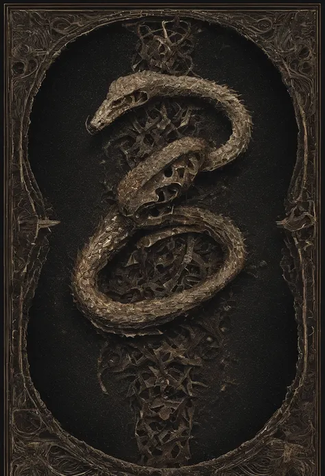 El logo de la banda, La serpiente, se muestra sobre un fondo negro, Logotipo de la banda de black metal, Asmodeus, Logotipos de metal negro, omnisciente, Simbolismo ortodoxo Diesel punk, Emisivo, black metal album cover, gnosticismo, irisdicense, Arte del ...