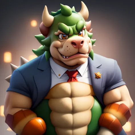 Bowser in a suit