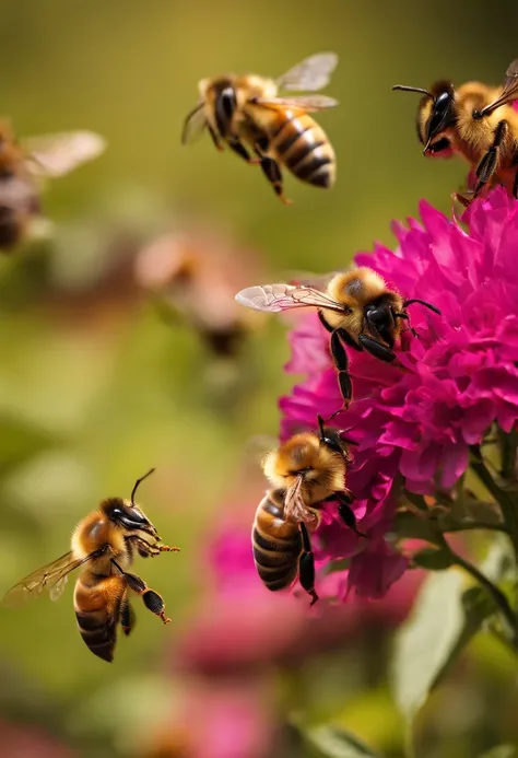 bees praising the queen bee