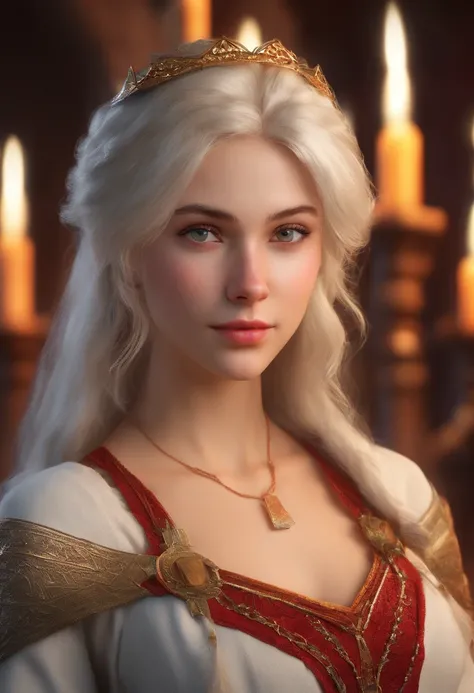 (((a deep reddish wound crosses her left cheek))) fair complexion, woman around 19 years old, natural white hair, distinctive green eyes, wearing kohl, slender and graceful, beautiful, candlelight in a medieval setting, ultra sharp focus, realistic shot, m...