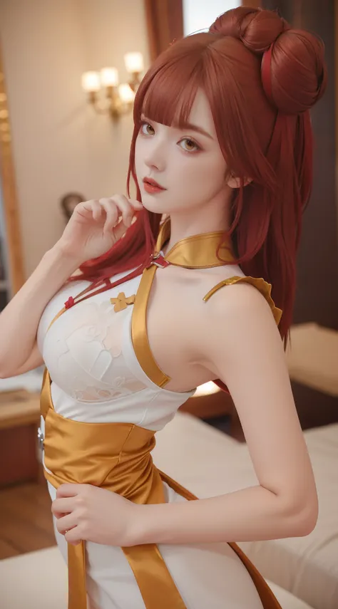 (full body), ((red hair:1.2)),realistic,propotional body, perfect body, S148_EmmaWhite,perfect lighting, balanced eyes, (Best quality details:1.2),realistic,8K High definition,Ultra Detailed,High quality texture,intricate details,detailed texture,finely de...