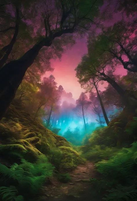 Sci-fi forest landscape