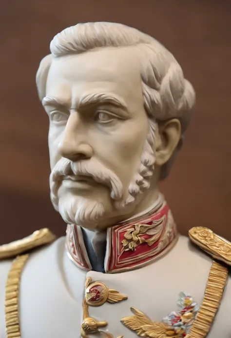 um close up de uma pintura de um homem com uniforme militar, Grand Emperor of the Russian Empire, Majestade em roupas nobres, imperial russia, french emperor, Biedermeier, Retrato de um duque da era vitoriana, 🌻🎹🎼, de Francisco de Holanda, Pedro , the Grea...