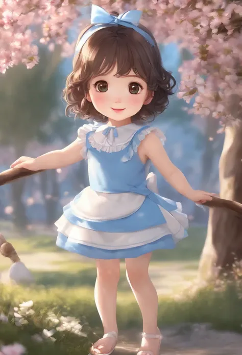 (Best Quality,4K,8K,hight resolution,masutepiece:1.2),Ultra-detailed,(Realistic,Photorealistic,Photorealsitic:1.37),Cute,Bright colors,Girly,Joyful,Beautiful,zora々Right,Adorable,Chibi Anime Style,Nice anime,Anime style baby girl with big eyes,round rosy ch...