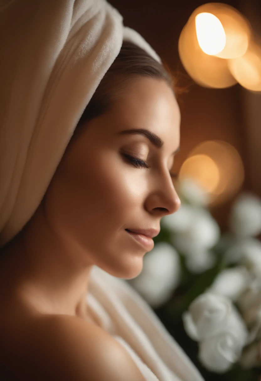 a woman receiving a facial,beautiful detailed eyes,beautiful detailed lips,clean and clear complexion,relaxed and refreshed expression,natural skincare routine,freshly applied moisturizer,luxurious spa atmosphere,soft and gentle touch,beauty experts hands,...