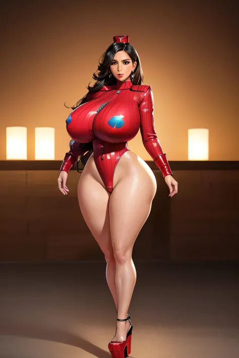 kim kardashian,hypnotized,huge breasts,dollsuit,platform heels,standing at attention,saluting,(best quality:1.2),ultra-detailed,(photorealistic:1.37),(HDR,UHD),(sharp focus),(vivid colors),portraits,(best quality,4k,8k,highres,masterpiece:1.2),ultra-detail...