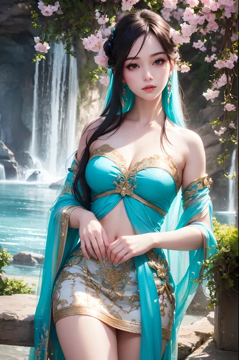 absolute beauty, jade beauty, face of the goddess, heroine xianxia, lots of silk, (best quality,4k,8k,hight resolution,masterpie...