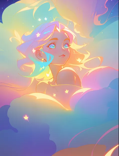 beautiful girl, puffy tiered flower fairy ballgown dress, vibrant pastel colors, (colorful), glowing golden long hair, magical lights, sparkling magical liquid, inspired by Glen Keane, inspired by Lois van Baarle, disney art style, by Lois van Baarle, glow...