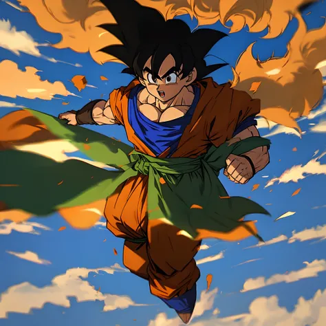 Goku carrying a Palestinian flag