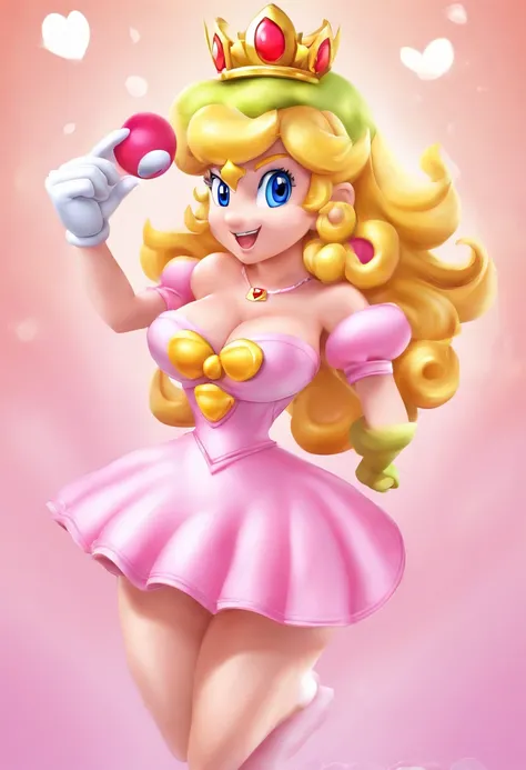 Princess peach large exposed breasts