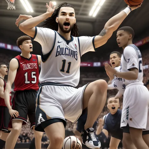 Recreate the and 1 logo with Jesus Christ as the player