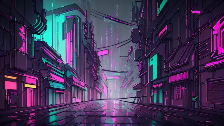 Escena callejera futurista de la ciudad, cyberpunk dreamscape, Estilo de arte cyberpunk, vibraciones cyberpunk, Ambiente cyberpunk, Calle Cyberpunk, en Cyberpunk City, en una ciudad cyberpunk futurista, cyberpunk themed art, Ambiente cyberpunk, dreamy colo...