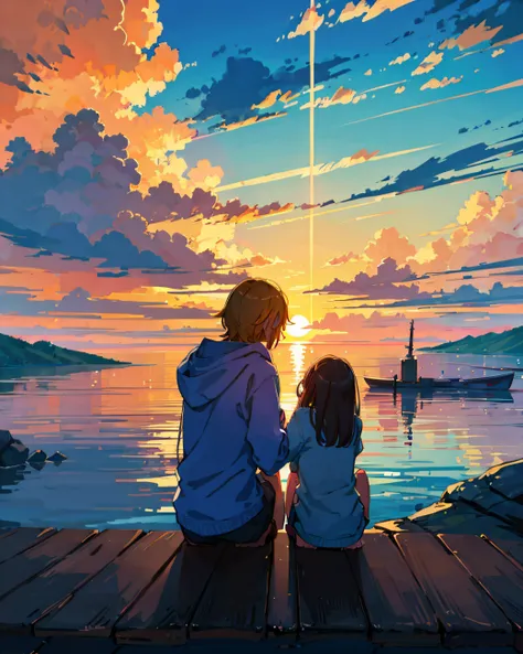 create a similar image, sunset.