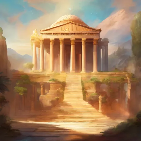 A religious temple in Ancient Greece during Antiquity