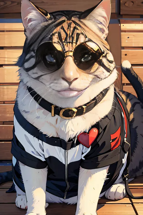 Cat wearing sunglasses