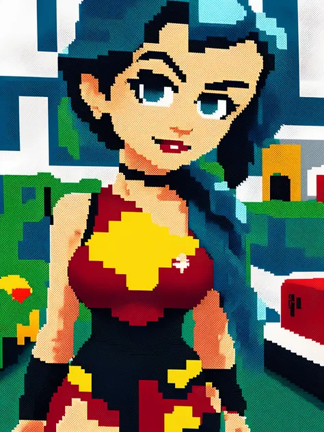 lego brock　Pixel art　Beautuful Women