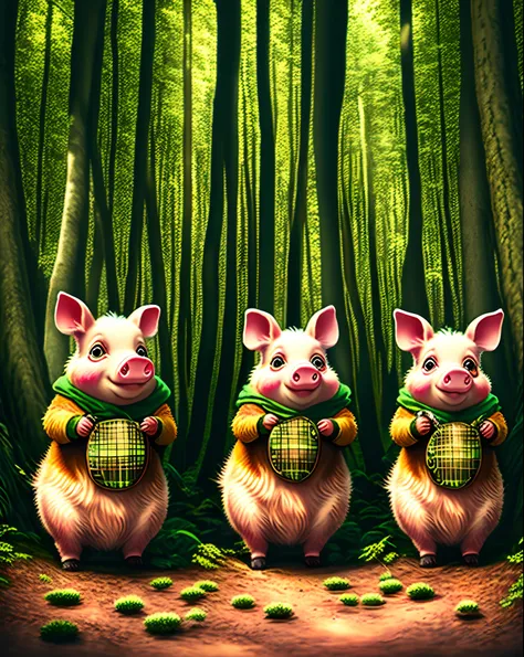 Three Little Pigs in the Forest