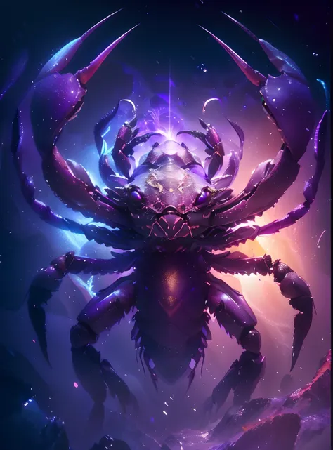 Purple crab on purple background and purple background, 3 d render stylized, 3 d rendered in octane, 3d rendered in octane, anthropomorphic crab, rendered in cinema 4 d octane, depicted as a 3 d render,Crab creatures, rendered in octane 3d, Rendered in Cin...