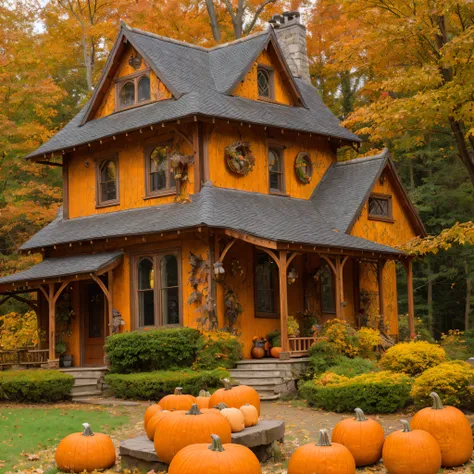 pumpkin house (autumn morning) (Style-Luxury:0.7) enchanted, magical, whimsical,
(masterpiece:1.1) (best quality) (detailed) (intricate) (8k) (HDR) (cinematic lighting) (sharp focus:1.1)