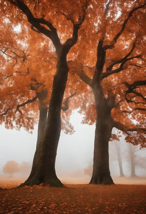 Trees on a white background