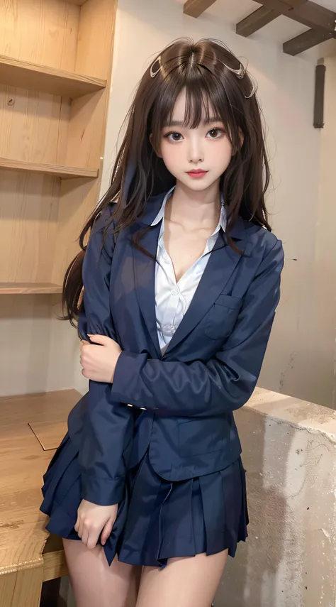 1womanl, （middlebreasts）, light brown hair, Blunt bangs, hair behind ear, hair over shoulder, （Long hair）,wetting hair,（ slender body shape）, （Ultra Fine Face）, Delicate lips,（beautidful eyes）, thin blush, Brown eyes, （shinny skin, flawless skin :1.3）,hide...