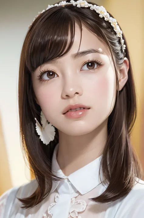 (masutepiece:1.3), High resolution, ultra-detailliert, the Extremely Detailed CG Unity 8K Wallpapers, Realistic, Photorealsitic, Raw photo, beautifull detailed face, pale skin, realistic glistening skin, Detailed Cloth Texture, detailed hair texture, Perfe...