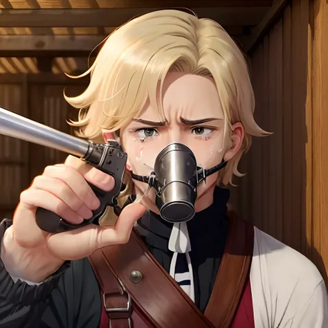 Point the muzzle at us
solo
Blonde Man
musket
Anime style
shed tears