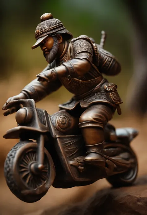 Ride a cute little moto，Tang Dynasty ancient paintings，Meticulous，High detail, Chiaroscuro, Depth of field, god light, stereograms, 3D，hyper HD, hyper HD, Textured skin, High details --auto