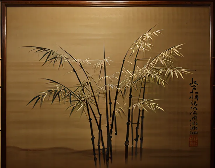 A Chinese painting of ancient bamboo