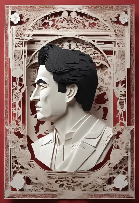 masterpiece, imran khan politician, face closeup, beautiful render of a fairytale, in the style of paper art, painting of beautiful, beautiful as the moon, very intricate masterpiece, painted metal, beautiful intricate masterpiece, multiple layers, Mysteri...