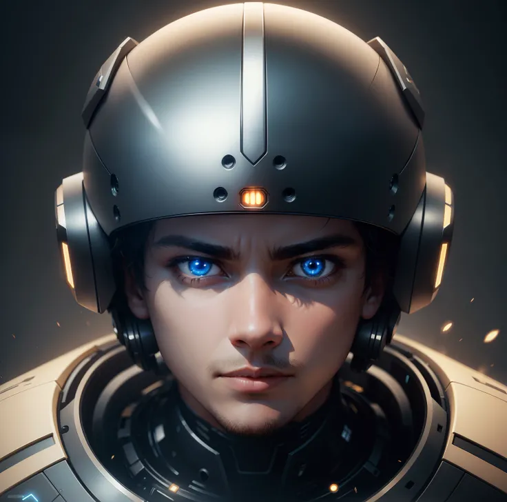 Boy robot  futuristic background realistic face 8k ultra high quality