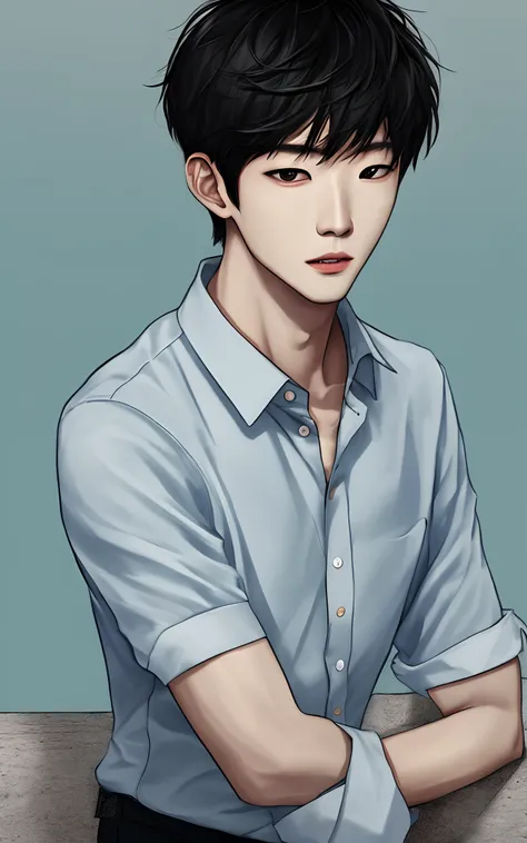 Daniel Park from Lookism WEBTOON, non realistic, italian