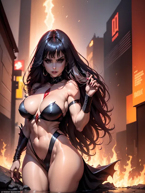 In New York, Time Square, Vampirella is a fictional vampire superhero created by Americans Forrest J Ackerman and Trina Robbins, in the horror comic book Vampirella #1,
Vampirella hailing from the planet Drakulon, a world where blood flowed like water and ...