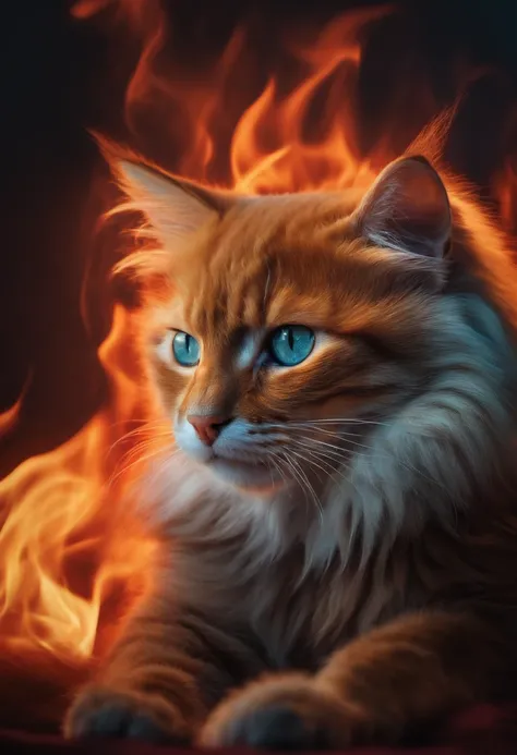 Flaming kitty