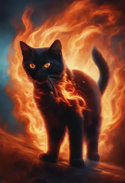 Flaming kitty