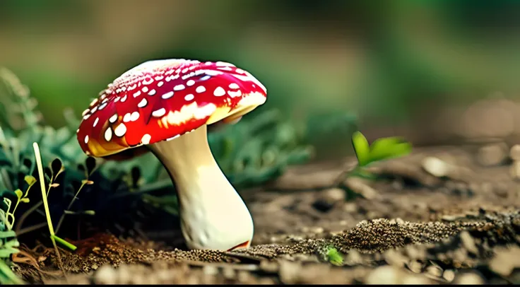 hybrid of red fly agaric and artificial intelligence