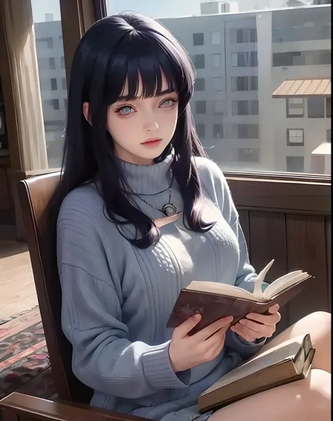 ultra-realistic realism， Ray traching， realisticlying， hyper HD， high detal， 32k， best qualtiy， textureskin，1girl，disdain，whaite hair，orthofacial，smokeing，sportrait，looking at viewert，Facial portrait ,photos anime in realistic,Hinata Hyuga and anime, Narut...