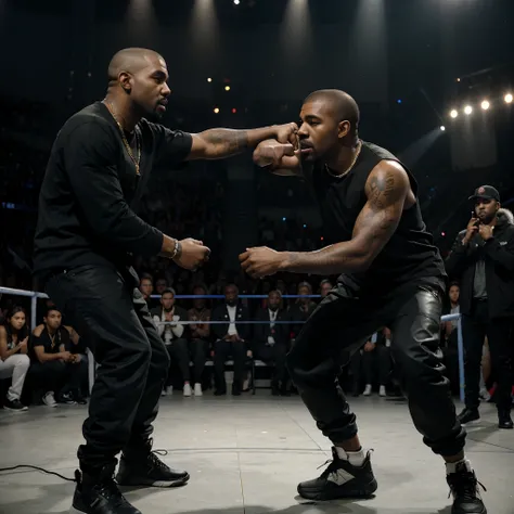 Drake, kanye west, fighting