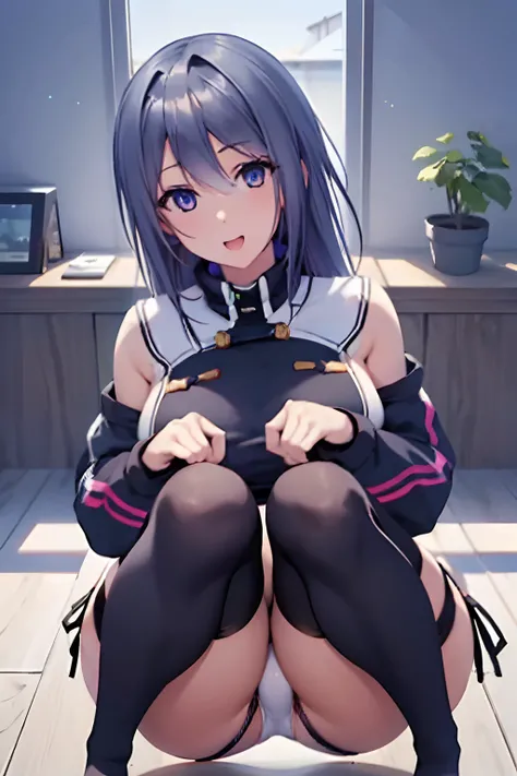 Etra_About,独奏,long、(black thighhighs:1.3),1girl in,looking at the viewers, BREAK (masutepiece:1.2), Best Quality, High resolution, Unity 8k壁纸, (Illustration:0.8), (Beautiful detailed eyes:1.6), extra detailed face, Perfect Lighting, extremely details CG, (...