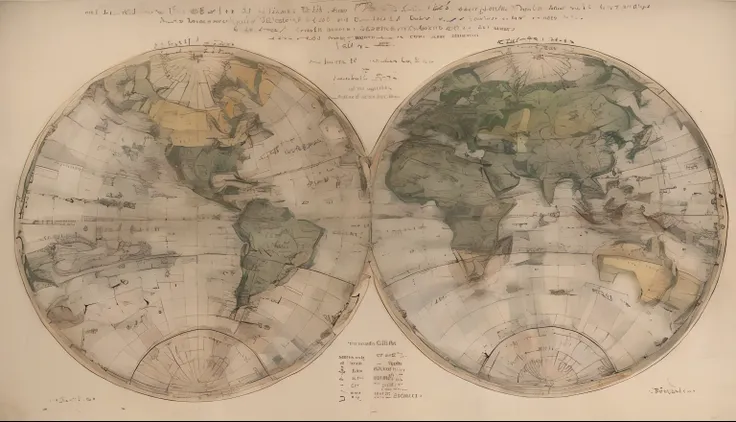 a close up of a map of the world with a circle of the world, 1 7 0 0 s atlas, north hemisphere, 1 6 9 5, 1759, engraving from 1700s, 1683, several continents, 1792, 1 7 8 0, 1789, 1 7 9 5, atlas