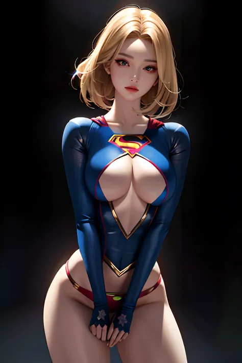 Supergirl nsfw:1.3, masterpiece, best quality, high quality, high definition, high quality texture, high quality shadow, high detail, beautiful detailed, finely detailed, extremely detailed cg, detailed texture, a realistic representation of the face, real...