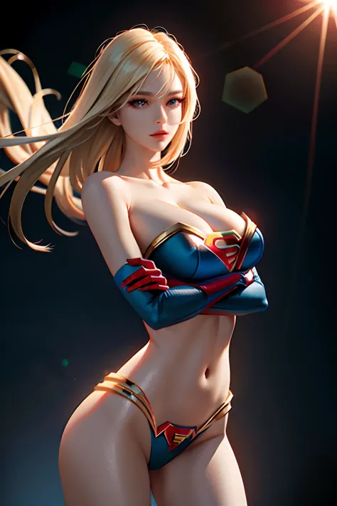 Supergirl nsfw:1.3, masterpiece, best quality, high quality, high definition, high quality texture, high quality shadow, high detail, beautiful detailed, finely detailed, extremely detailed cg, detailed texture, a realistic representation of the face, real...