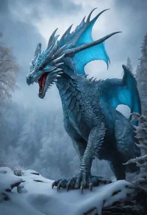 Frost Bipedal Wyvern，Higher than the mountain