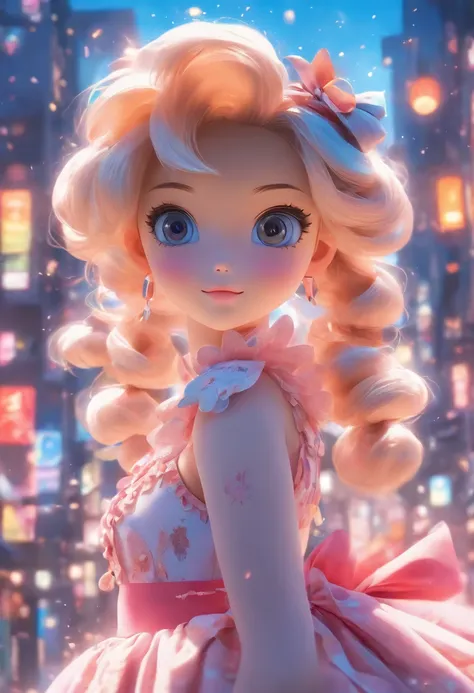 Photo of a doll in a dress, loli in dress, Loli, Guviz-style artwork, 8K high quality detailed art, small loli girl, guweiz masterpiece, Guviz, Detailed anime artwork, Guweiz in Pixiv ArtStation, Pixiv style, anime styled 3d