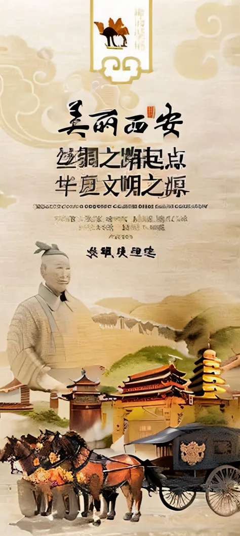 Chinese book cover with carriage and man in carriage, Chinese tradition, author：Guo Xi, author：Shang Xi, su fu, inspired by Huang Binhong, by Xuande Emperor, inspired by Ding Yunpeng, author：Qu Leilei, author：Chen Daofu, qi sheng luo, dreamland of chinese