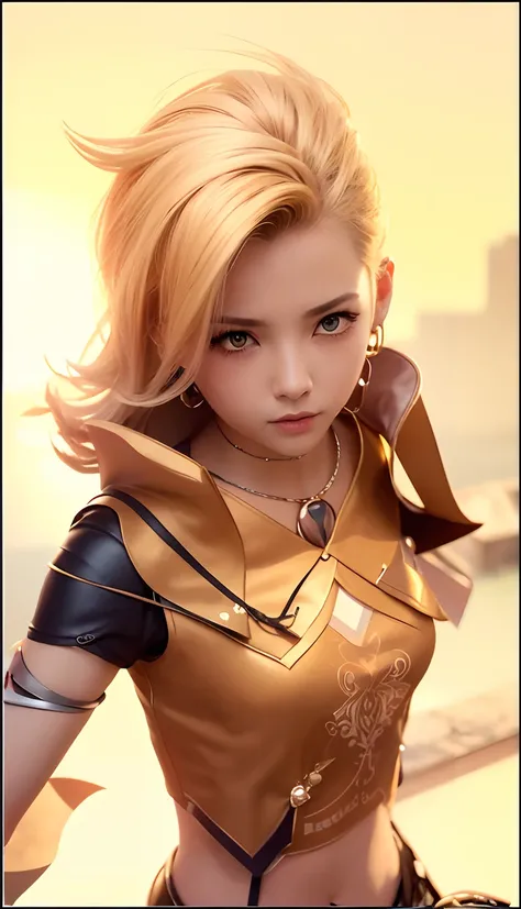 1girl, ixia, mobile legend, short hair, earing, realistic, ultra detail,