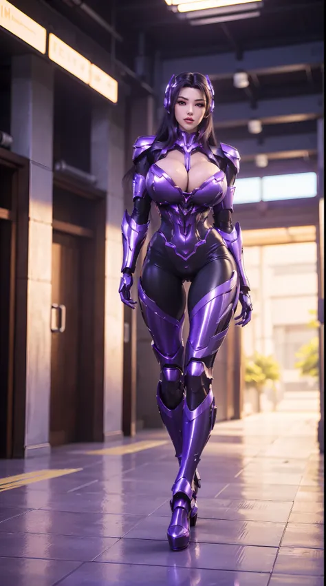 1GIRL, SOLO, (BIG BUTTOCKS, HUGE BOOBS:1.5), (PHOENIX MECHA GUARD ARM, GLOVES), (black, purple, PHOENIX MECHA CYBER SHINY ARMORED SUIT, CLEAVAGE, MECHA SKINTIGHT PANTS, GUARD ARMOR LEGS, HIGH HEELS:1.5), (MUSCULAR BODY, SEXY LONG LEGS, FULL BODY:1.5), (MUS...